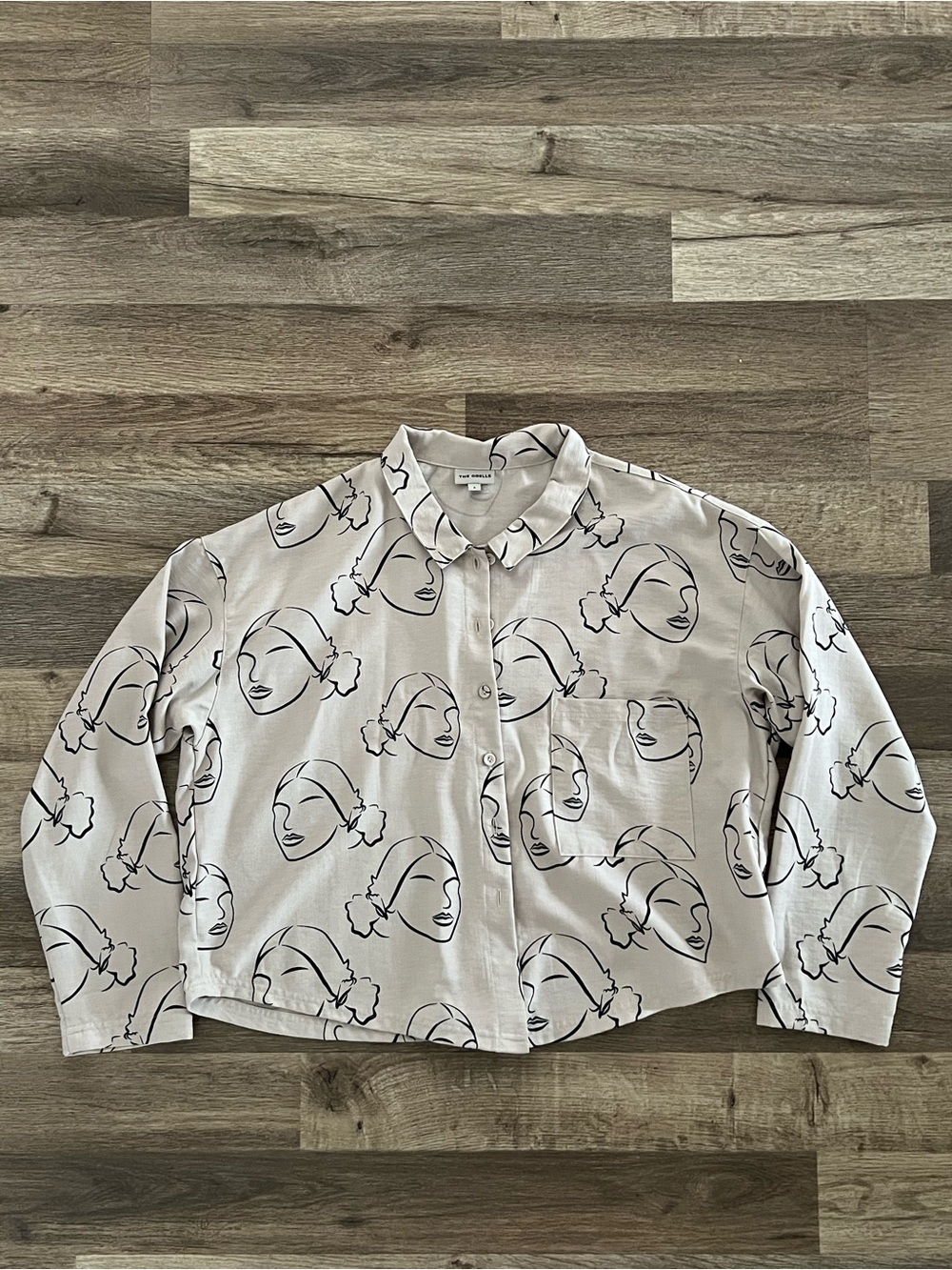 Anthropologie (the Odells) Face Print Button-Up Shirt